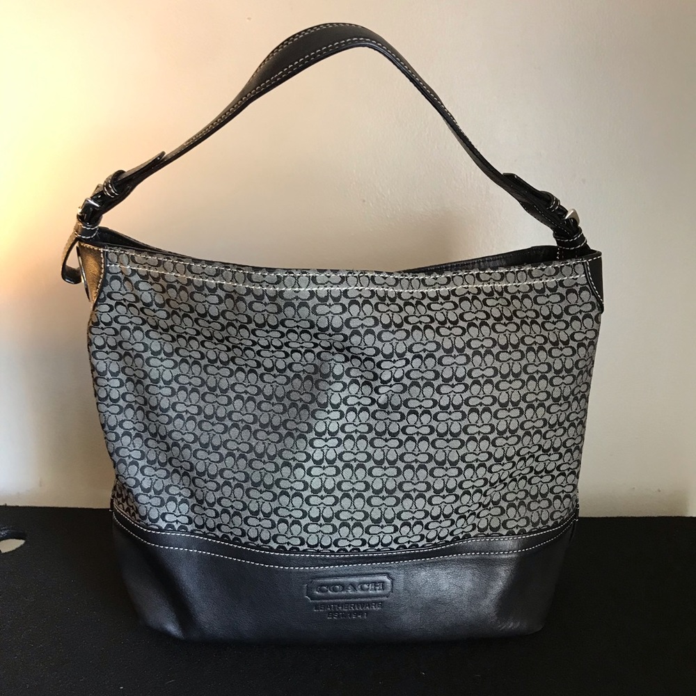 Coach Purse M0779 Black and Gray